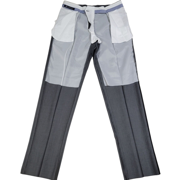 Hart Schaffner Marx Worsted Wool Pants Men's Size 38 Unhemmed NWT $175 - Picture 3 of 12